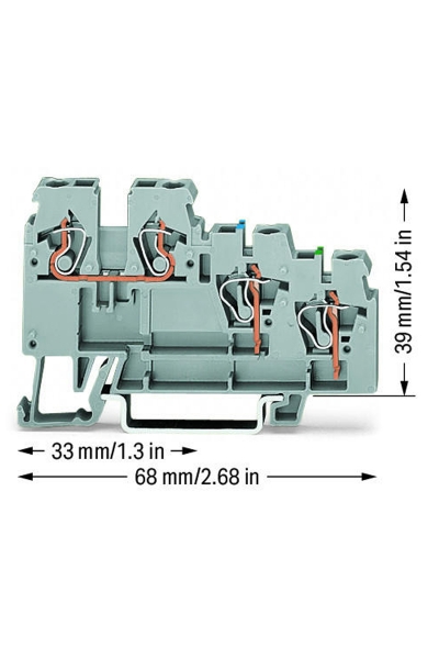 Wago 270-572 50 Adet 2.5mm2 Toprak Hatlı Aktüatör Klemensi - Thumbnail