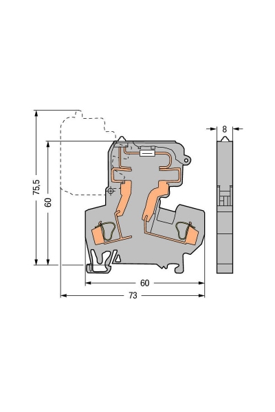 Wago 281-611/281-417 50 Adet 4mm2 Neon Göstergeli 220V Sigortalı Klemens - Thumbnail