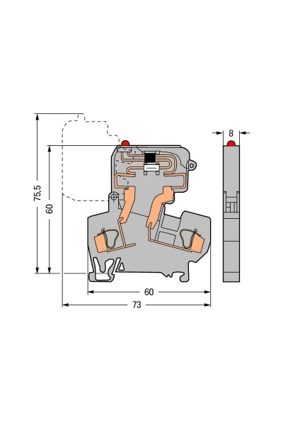 Wago 281-611/281-541 50 Adet 4mm2 Led Göstergeli 12-30V Sigortalı Klemens - Thumbnail