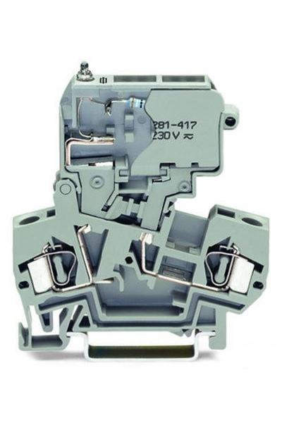 Wago - Wago 281-611/281-417 50 Adet 4mm2 Neon Göstergeli 220V Sigortalı Klemens