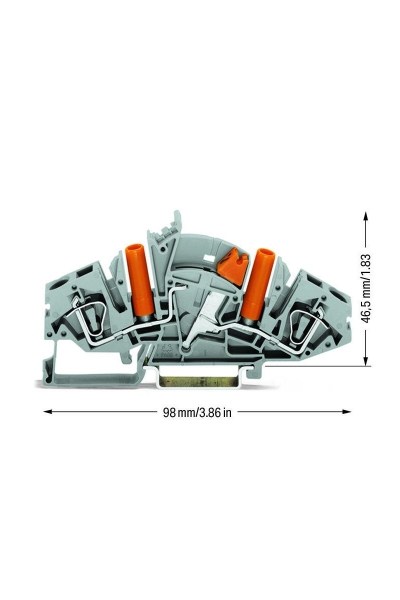 Wago 282-821 20 Adet 6mm2 2 İletkenli Uzunlamasına Ayırıcı Klemens - Thumbnail