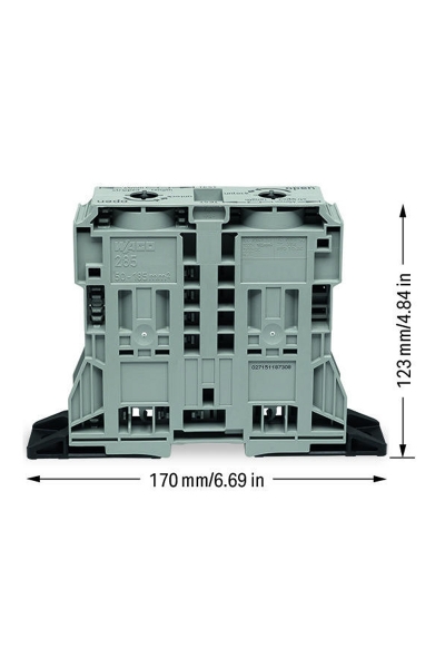 Wago 285-1161 4 Adet 25-185mm2 Gri Flanşlı 2 İletkenli Yüksek Akım Klemensi - Thumbnail