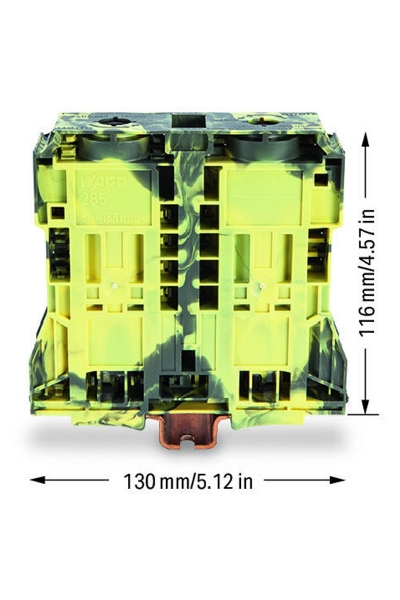 Wago 285-1181 5 Adet 25-185mm2 Sarı Yeşil 2 İletkenli Yüksek Akım Klemensi - Thumbnail