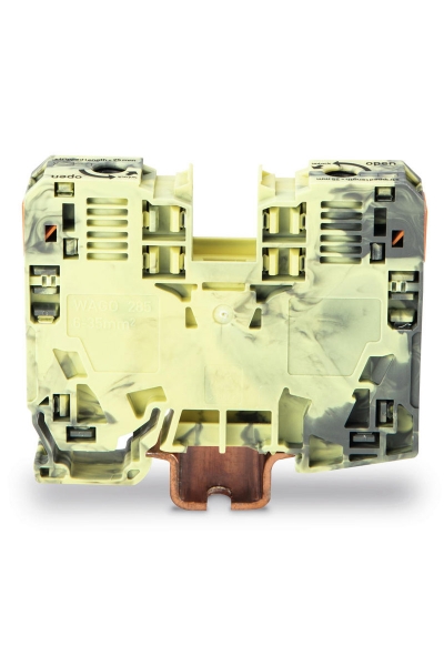 Wago - Wago 285-131 15 Adet 6-35mm2 Sarı Yeşil 2 İletkenli Yüksek Akım Klemensi