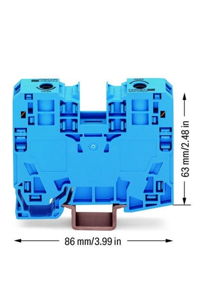 Wago 285-134 15 Adet 6-35mm2 Mavi 2 İletkenli Yüksek Akım Klemensi - Thumbnail