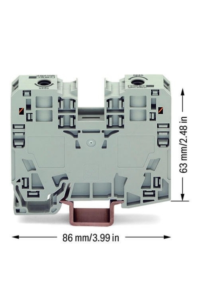 Wago 285-135 15 Adet 6-35mm2 Gri 125A 2 İletkenli Yüksek Akım Klemensi - Thumbnail