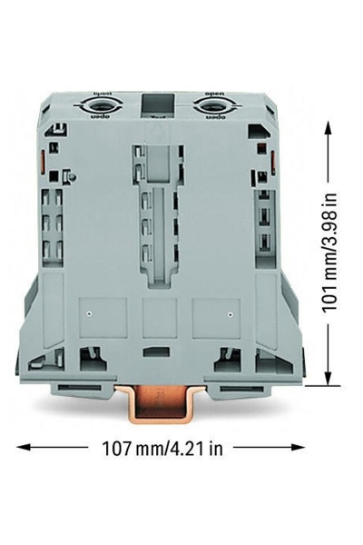 Wago 285-195 5 Adet 25-95mm2 Gri 232A 2 İletkenli Yüksek Akım Klemensi - Thumbnail