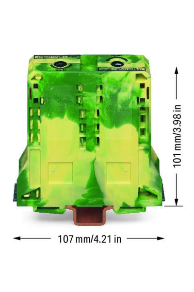 Wago 285-197 5 Adet 25-95mm2 Sarı Yeşil 2 İletkenli Yüksek Akım Topraklama Klemensi - Thumbnail