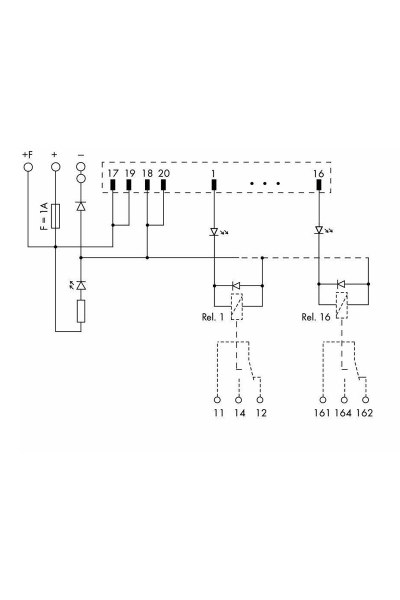 Wago 704-5014 16 Kanallı Ledli Röle Arabirimi - Thumbnail