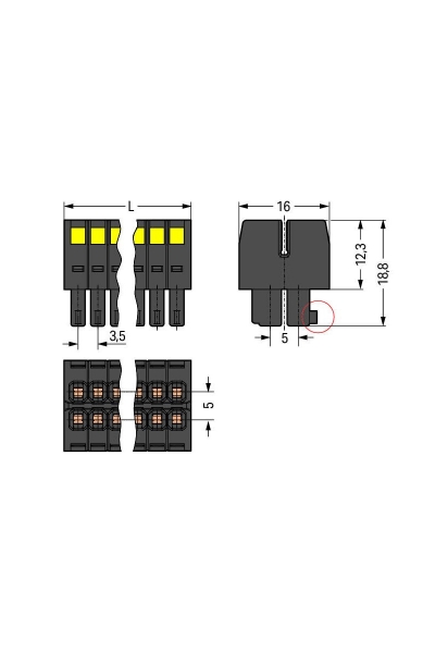 Wago 713-1110 25 Adet 1.5mm2 MCS Düz 20 Kutuplu Dişi Konnektör - Thumbnail