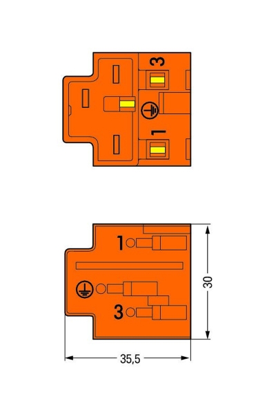 Wago 730-113 50 Adet Turuncu 3 Kutuplu Fiş - Thumbnail