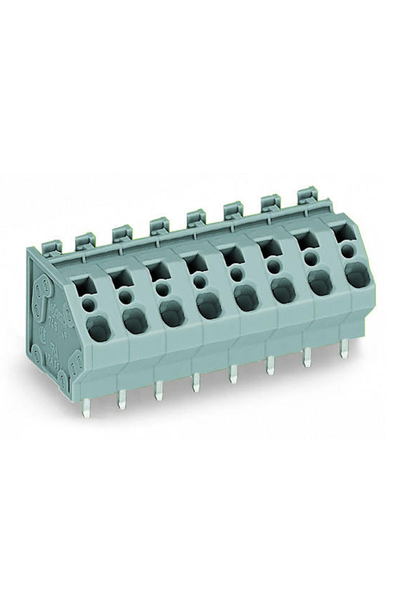 Wago - Wago 745-153 120 Adet 4mm2 Gri Flanşsız 3lü Modül Yüksek Akım PCB Klemens