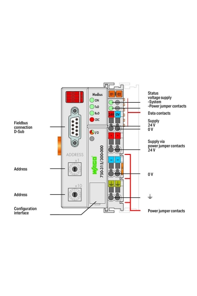 Wago 750-315/300-000 MODBUS/RS-485/150 Bd Kuplör - Thumbnail