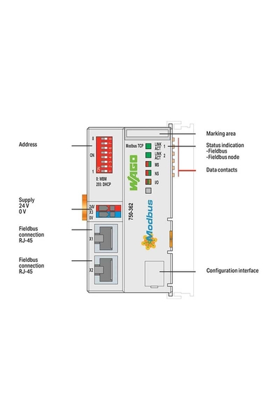 Wago 750-362 Modbus Fieldbus Kuplör - Thumbnail