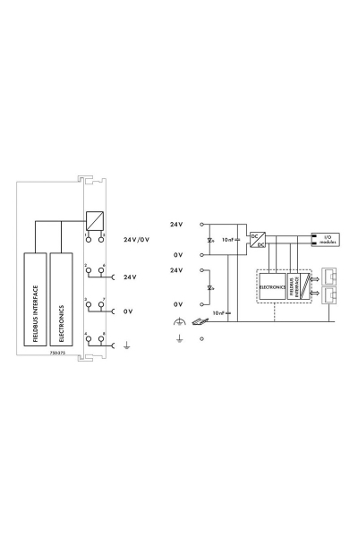 Wago 750-375 PROFINET IRT 2 Ethernet RJ45 Portlu Kuplör - Thumbnail