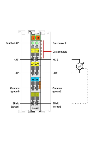 Wago - Wago 750-456 10V DC Diferansiyel Giriş 2 Kanal Analog Giriş Modülü Wago 750-456 10V DC Diferansiyel Giriş 2 Kanal Analog Giriş Modülü - Thumbnail