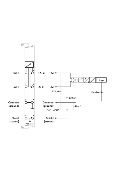 Wago - Wago 750-456 10V DC Diferansiyel Giriş 2 Kanal Analog Giriş Modülü Wago 750-456 10V DC Diferansiyel Giriş 2 Kanal Analog Giriş Modülü - Thumbnail