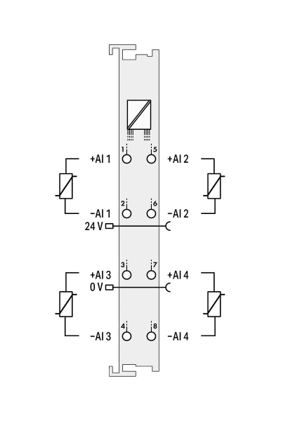 Wago 750-464/020-000 4 NTC 10k ve 20k Analog Giriş Modülü - Thumbnail