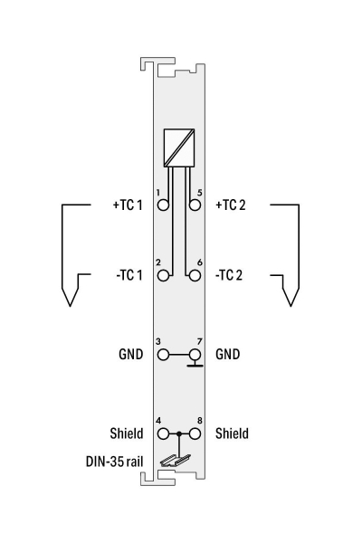 Wago 750-469 Termokupl K Tipi Diagnostikli 2 Kanal Analog Giriş Modülü - Thumbnail