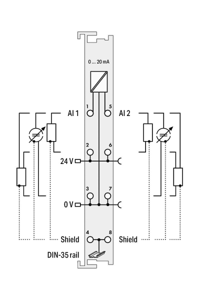 Wago 750-472 0-20 mA Tek Uçlu 16 Bit 2 Kanal Analog Giriş Modülü - Thumbnail
