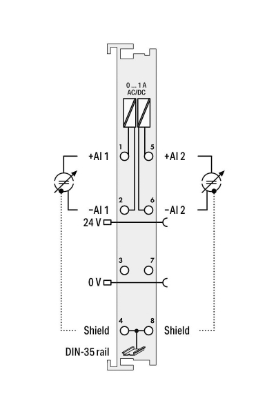 Wago 750-475 0-1 A AC DC Diferansiyel Giriş 2 Kanal Analog Giriş Modülü - Thumbnail