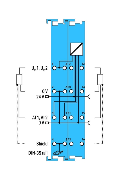 Wago 750-485 Tek Uçlu 4-20mA Eex i 2 Kanal Analog Input Modülü - Thumbnail