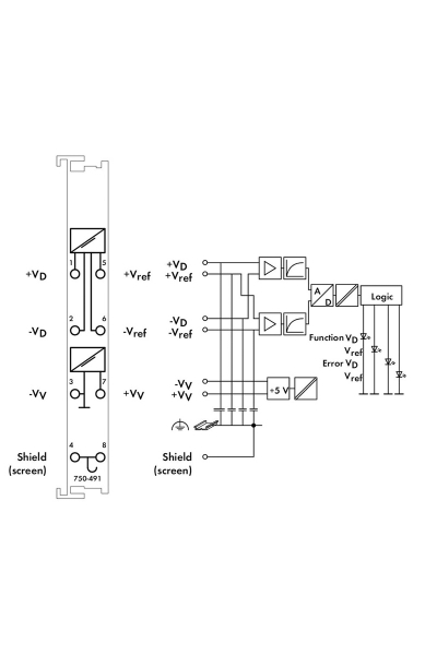 Wago 750-491 1 Kanal Load Cell Analog Giriş Modülü - Thumbnail