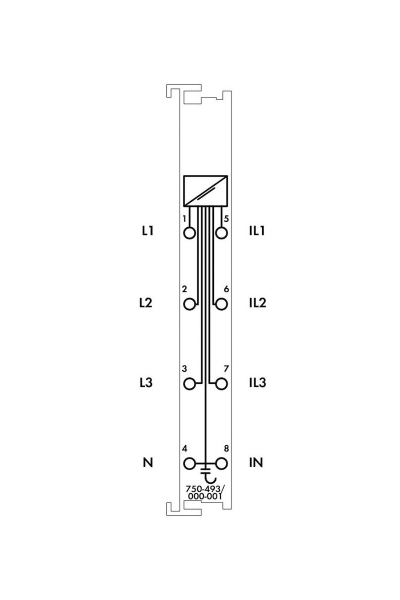Wago - Wago 750-493/000-001 5A 3 Faz Enerji Analizörü Wago 750-493/000-001 5A 3 Faz Enerji Analizörü - Thumbnail