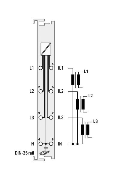 Wago 750-494/000-001 5A 3 Faz Enerji Analizörü - Thumbnail