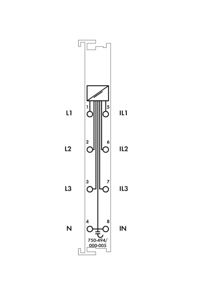 Wago 750-494/000-005 1-20.000A 3 Faz Enerji Analizörü - Thumbnail