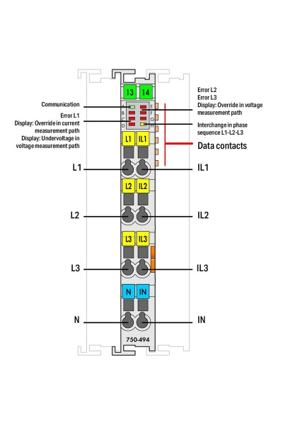 Wago 750-494 1A 3 Faz Enerji Analizörü - Thumbnail
