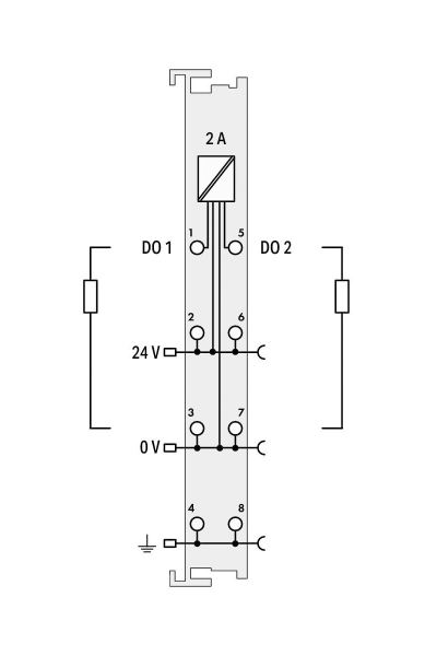 Wago 750-502 24V DC 2A 2 Kanal Dijital Çıkış Modülü - Thumbnail