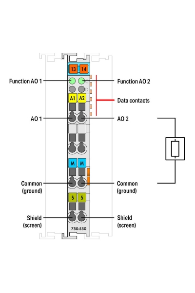 Wago 750-550 0-10V 2 Kanal Analog Çıkış Modülü - Thumbnail
