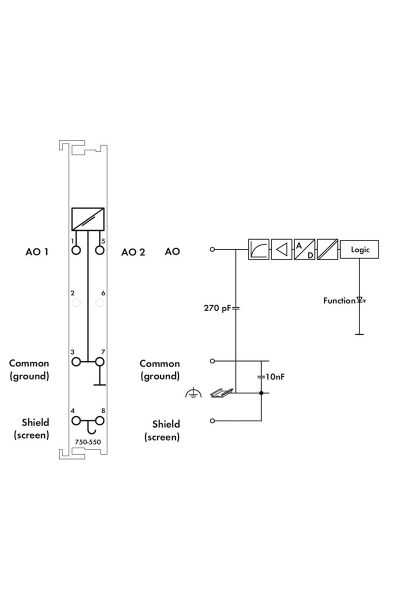 Wago 750-550 0-10V 2 Kanal Analog Çıkış Modülü - Thumbnail