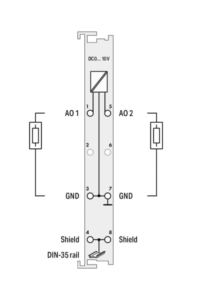 Wago 750-550 0-10V 2 Kanal Analog Çıkış Modülü - Thumbnail