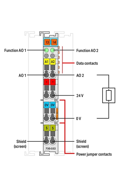 Wago 750-552 0-20mA 2 Kanal Analog Çıkış Modülü - Thumbnail