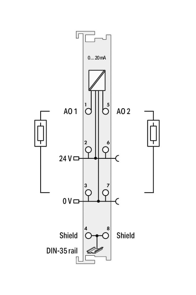 Wago 750-552 0-20mA 2 Kanal Analog Çıkış Modülü - Thumbnail