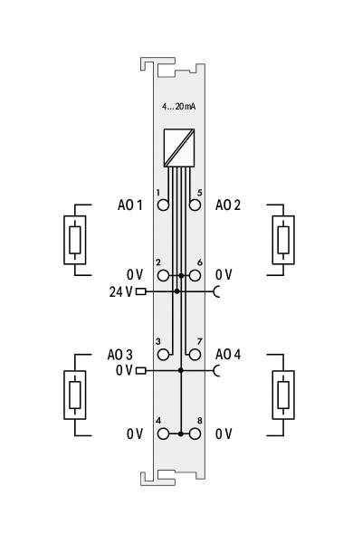 Wago 750-555 4-20mA 4 Kanal Analog Çıkış Modülü - Thumbnail