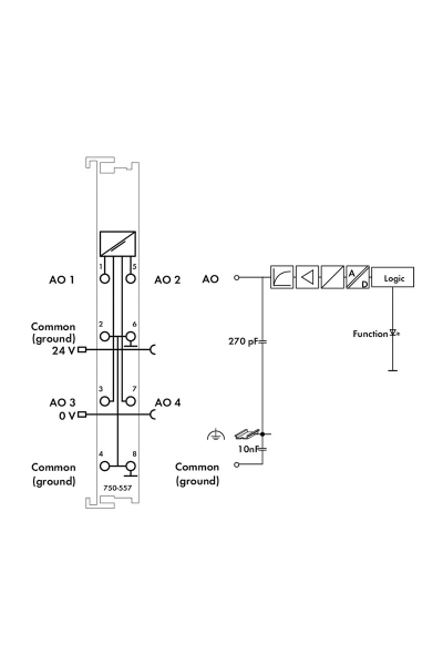 Wago 750-557 10V 4 Kanal Analog Çıkış Modülü - Thumbnail