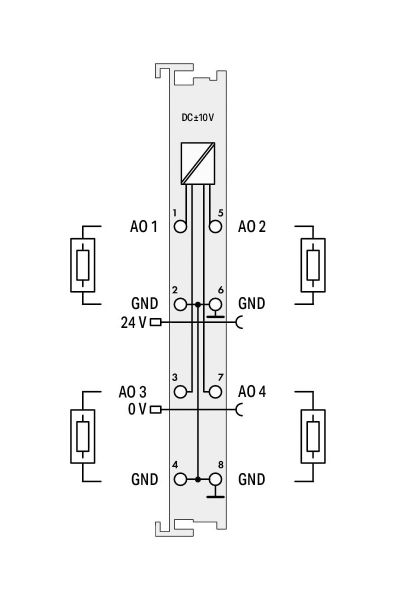 Wago 750-557 10V 4 Kanal Analog Çıkış Modülü - Thumbnail
