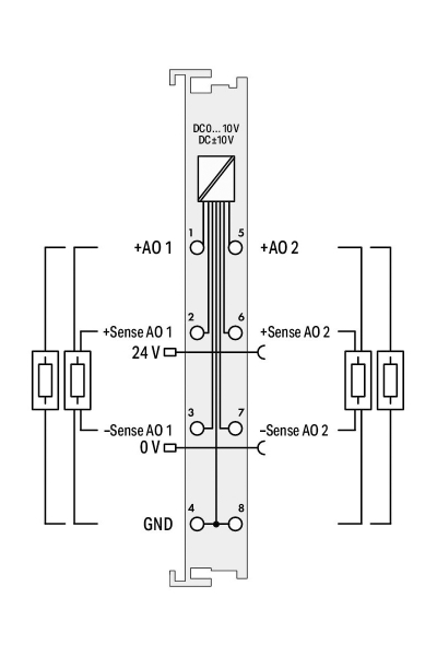 Wago 750-562 10 V 0-10V 2 Kanal Analog Çıkış Modülü - Thumbnail