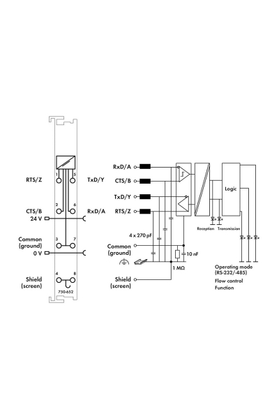Wago 750-652 RS232/RS485 Seri Arayüzü - Thumbnail