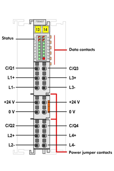 Wago 750-657 4 Port I/O Link Master Modülü - Thumbnail