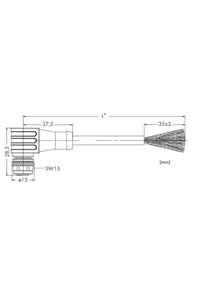 Wago 756-1502/060-020 90 Derece Açılı 2m S-Bus Sistem Kablosu - Thumbnail