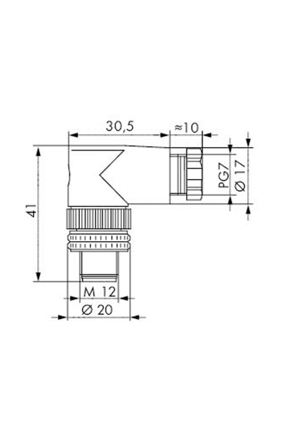 Wago 756-9204/040-000 5 Adet 4 Kutuplu M12 Açılı Erkek Konnektör - Thumbnail