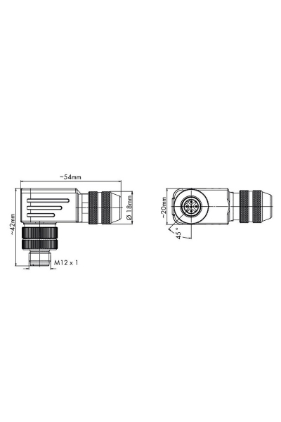 Wago 756-9403/060-000 Ekranlı B Kodlu Düz M12 Fiş - Thumbnail