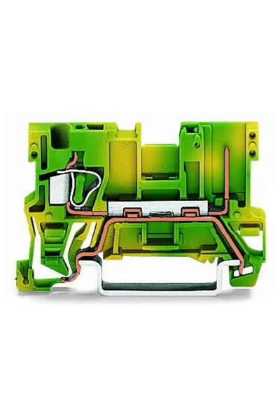 Wago - Wago 769-227 100 Adet 4mm2 2 Pinli Topraklama Ray Klemensi