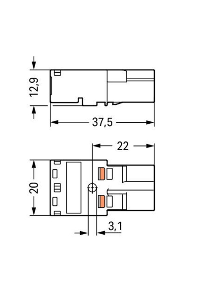 Wago 770-212 100 Adet 0.5-4mm2 Winsta Midi 2 Kutuplu Erkek Konnektör - Thumbnail