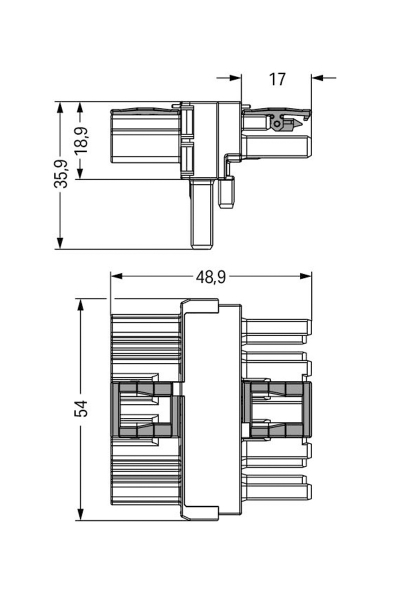 Wago 770-621 50 Adet Winsta Midi T Tipi 5 Kutuplu Dağıtım Konnektörü - Thumbnail