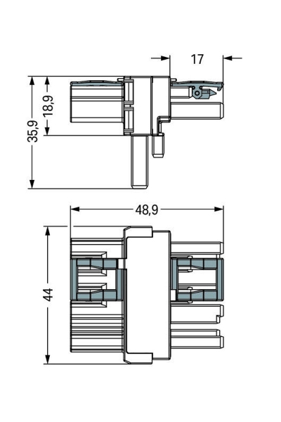 Wago 770-626 50 Adet Winsta Midi 4 Kutuplu T Tipi Dağıtım Konnektörü - Thumbnail